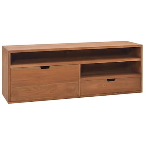 Έπιπλο Τηλεόρασης VidaXLΜασίφ Ξύλο 110x30x40cm - Καφέ image 0