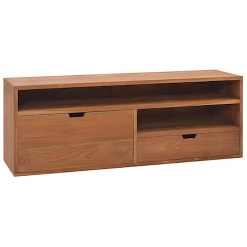 Έπιπλο Τηλεόρασης VidaXLΜασίφ Ξύλο 110x30x40cm - Καφέ