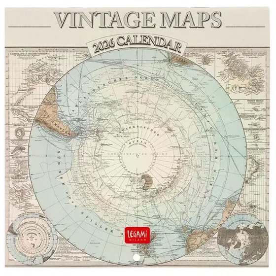 Ημερολόγιο Τοίχου Legami 2026 Vintage Maps 18x18cm image 0