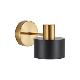 Απλίκα Τοίχου Homelighting 77-8307 Μεταλλική 17x14x10 cm - Χρυσή/Μαύρη