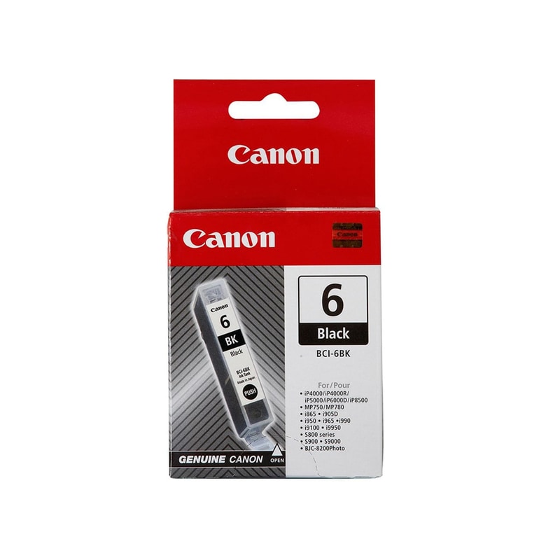 Canon BCI-6BK Μαύρο Μελάνι Εκτυπωτή 4705A002 φωτογραφία