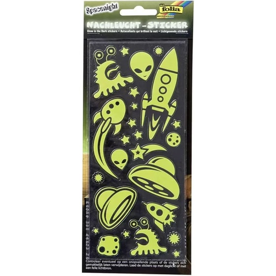 Σετ Αυτοκόλλητα Glow In The Dark, 2 Φύλλα 10x23εκ Spacenight image 0