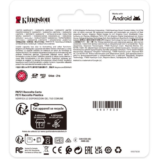 Kingston Canvas Select Plus Gen3 microSDXC 1TB Class 10 U3 V30 UHS-I με αντάπτορα image 5