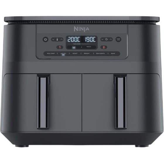 NINJA DZ300EUDUAL με Διπλό Αποσπώμενο Κάδο 2400 W 7.6 L Μαύρο Φριτέζα Αέρος image 0