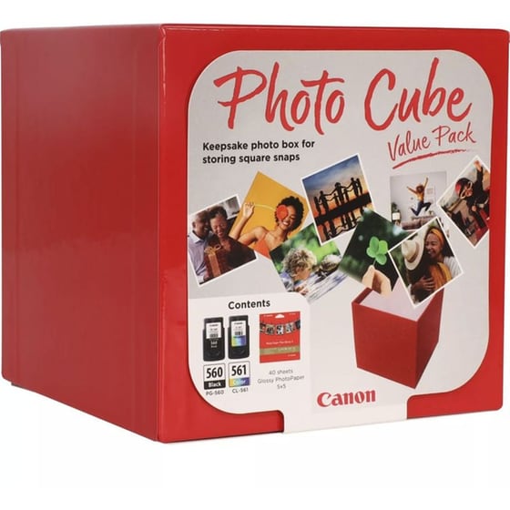 Canon Pg-560/Cl-561 Πολλαπλό Πακέτο 2 Μελανιών + 40 φύλλα Εκτυπωτή 3713C007 image 0