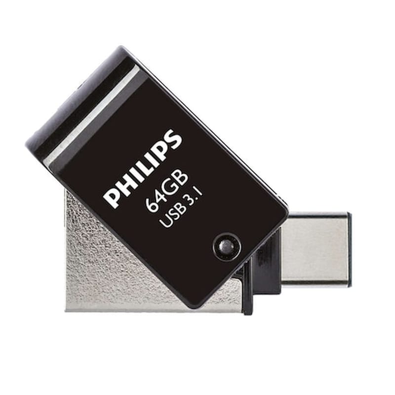 Philips 2-in-1 32GB USB 3.1 Stick με σύνδεση USB-C Μαύρο