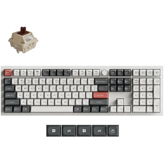 Keychron Q6 Ultra 8K Q6U-M4 Ασύρματο Gaming Μηχανικό Πληκτρολόγιο με Banana διακόπτες και RGB φωτισμό - Μαύρο (US) image 2
