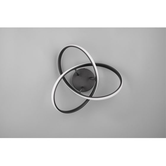 Trio Lighting Πλαφονιέρα Οροφής 40εκ. Μαύρη με Ενσωματωμένο LED image 3