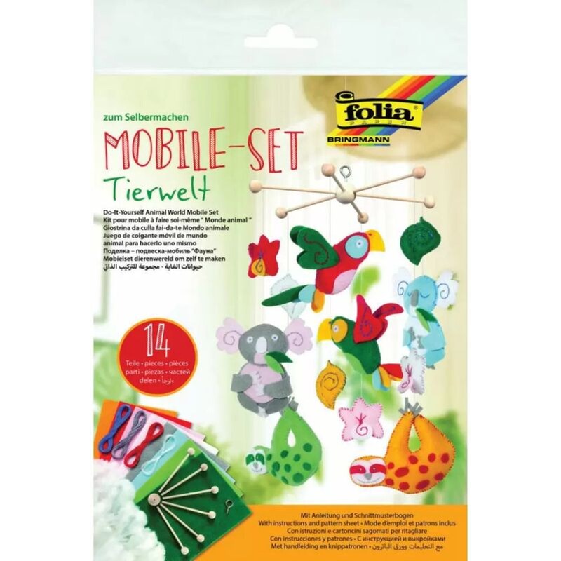 Folia Σετ Κατασκευής Μόμπιλε 14 Κομμάτια - Ο Κόσμος Των Ζώων