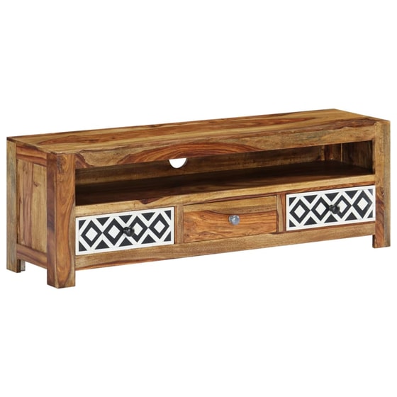 Έπιπλο Τηλεόρασης VidaXL Ξύλινο 120x30x40cm - Kαφέ/Λευκό image 1
