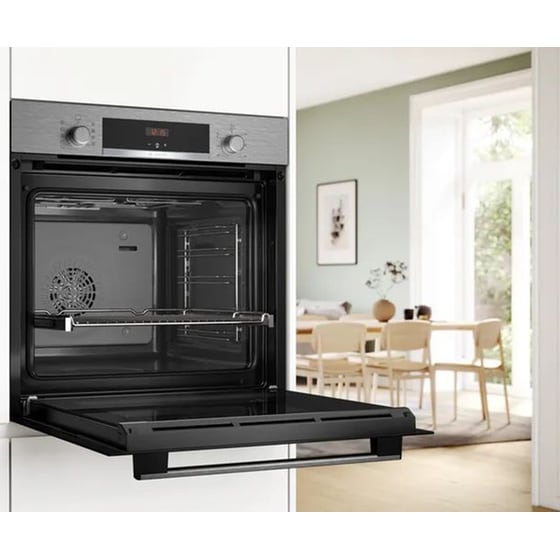 BOSCH HBA534ES4 71 Lt Inox Εντοιχιζόμενος Φούρνος Άνω Πάγκου image 3