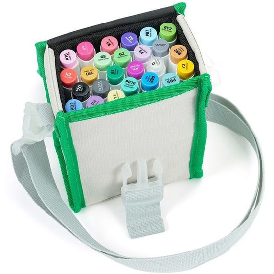 Μαρκαδόροι Σχεδίου Ohuhu&nbsp;Honolulu Διπλή&nbsp;Μύτη&nbsp;Brush & Chisel&nbsp;(24 Τεμάχια) image 1