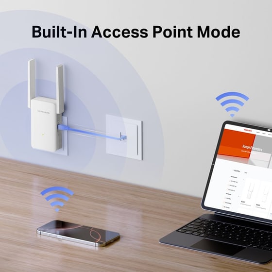 Mercusys ME80X AX3000 Wi-Fi 6 Range Extender Dual Band (2.4 & 5 GHz) 2402Mbps image 6