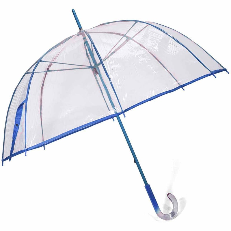 Ομπρέλα Βροχής Benzi Μπαστούνι Αυτόματη Φ64 Πλαστικό Μπλε