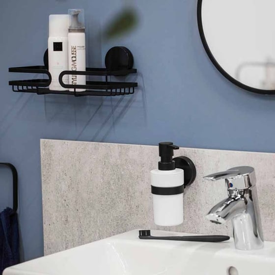 Ράφι Μπάνιου Wenko Μεταλλικό 26x12x9.7cm - Μαύρο image 2