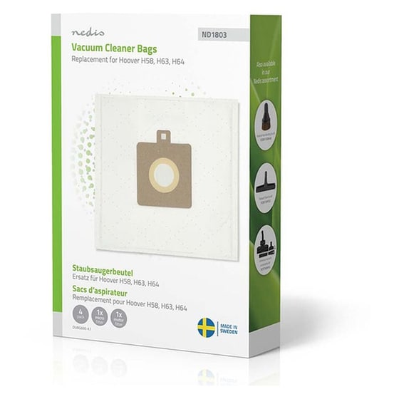 NEDIS 233-2853 2 Φίλτρα & Σακούλες Ηλεκτρικής Σκούπας 4 τμχ image 1