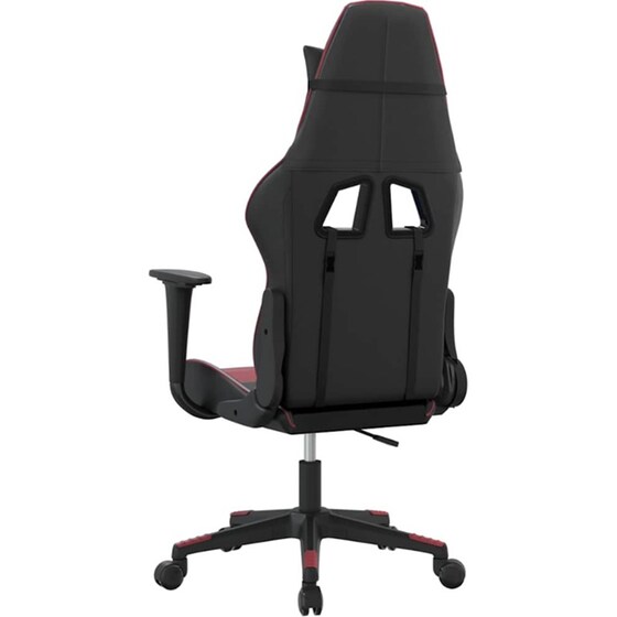 Καρέκλα Gaming VIDAXL 345452 με Ρυθμιζόμενα Μπράτσα από Τεχνητό Δέρμα - Μαύρο / Κόκκινο image 4