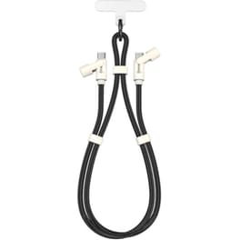 Καλώδιο δεδομένων SBOX με Lanyard USB-C σε USB-C 60W 1.5m - Black