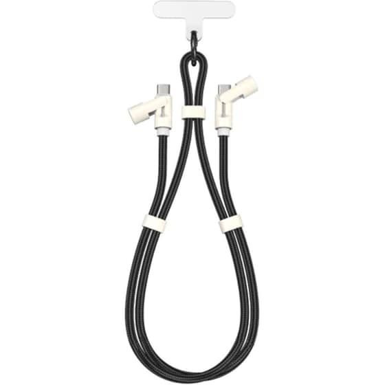Καλώδιο δεδομένων SBOX με Lanyard USB-C σε USB-C 60W 1.5m - Black image 0