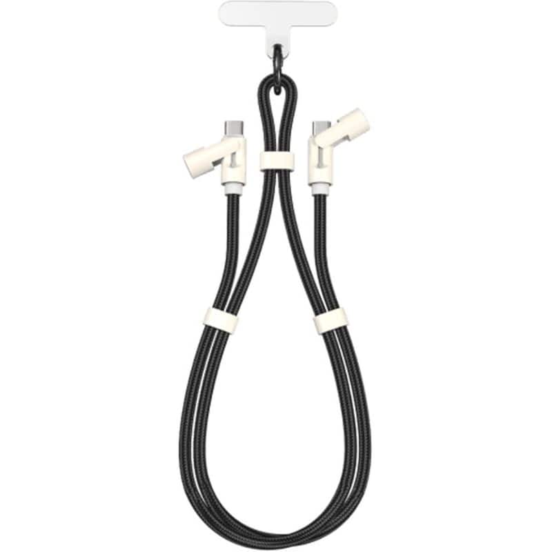 Καλώδιο δεδομένων SBOX με Lanyard USB-C σε USB-C 60W 1.5m - Black