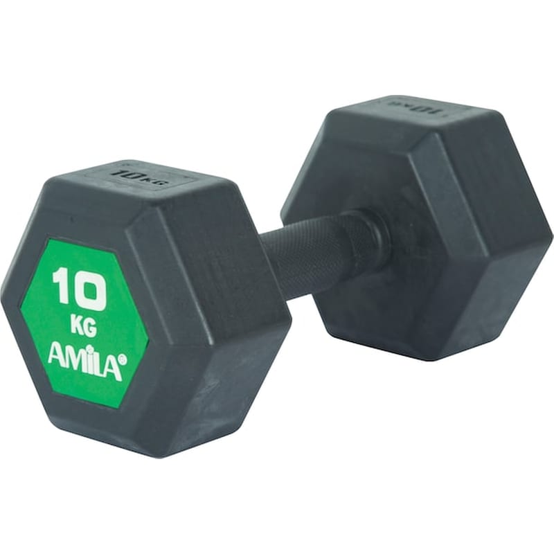 AMILA Βαράκι Εξάγωνο 10kg Amila Original Rubber H 90591 από Ατσάλι Q235 - Μαύρο