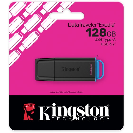 Kingston DataTraveler Exodia 128GB USB 3.2 Stick - Μπλε image 3