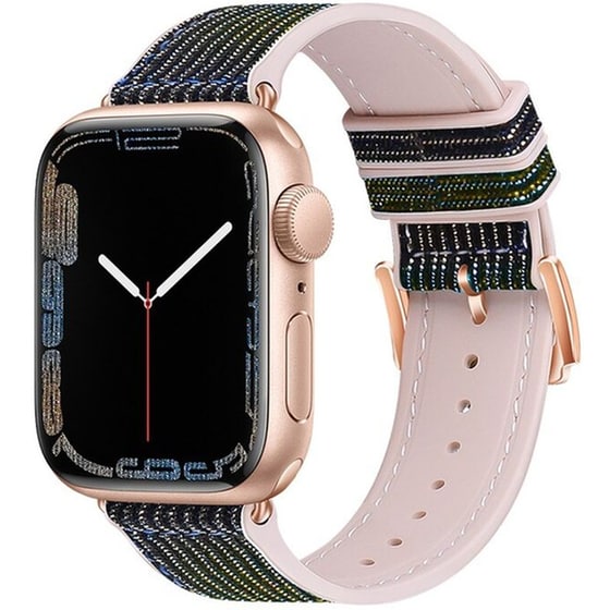 Watchband Hoco Wa11 Diamond Series 42/44/45/49mm Για Apple Watch 1/2/3/4/5/6/7/8/se/ultra Μαύρο Χρυσό Μπλε Silicone Band image 0
