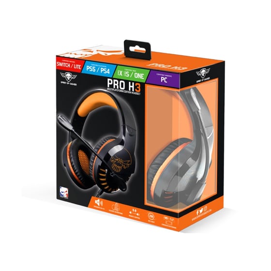 Gaming Headset Spirit of Gamer PRO-H3 - Μαύρο/Πορτοκαλί image 4