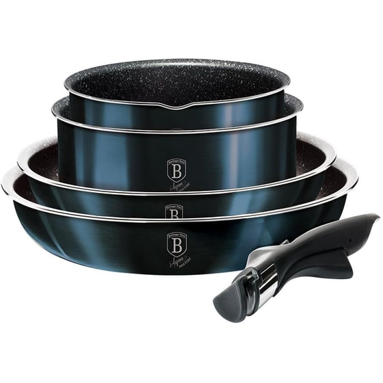 Σετ Μαγειρικά Σκεύη BERLINGER BH-6146 9 τμχ Μπλε image 2