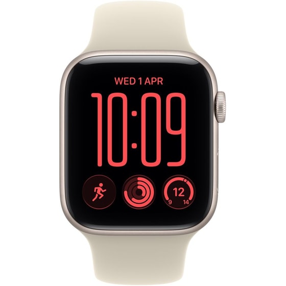 Apple Watch SE 3 GPS 40mm Starlight Aluminium Case with Sand Sport Band - M/L image 1