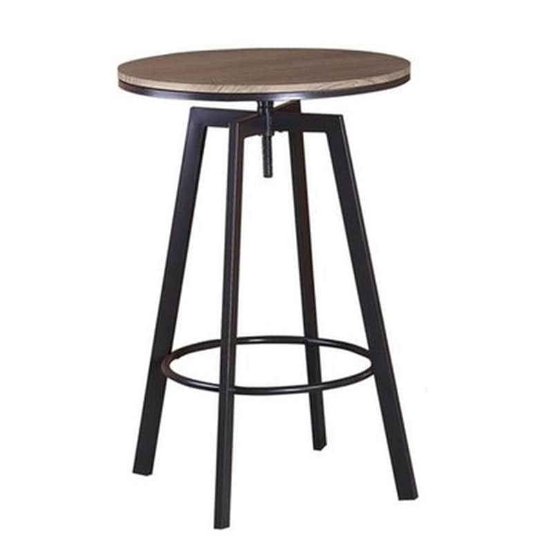 Τραπεζι Bar Μεταλλικο Σκουρο Καφε - Σετ 2 Τεμαχίων