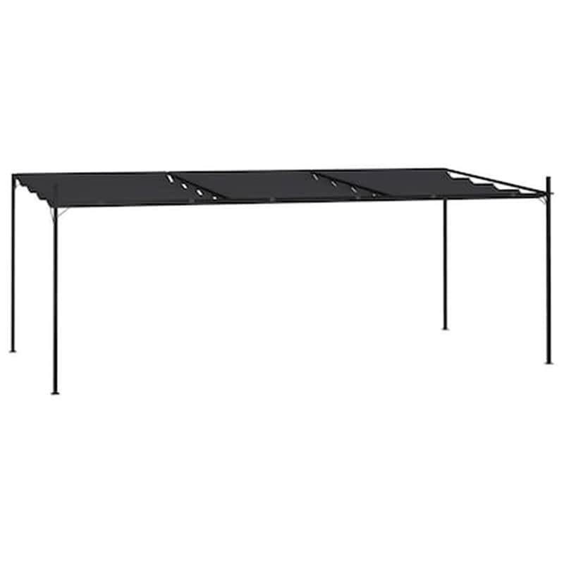 Vidaxl Κιόσκι Με Πτυσσόμενη Οροφή Ανθρακί 600 X 300 X 233 Εκ.