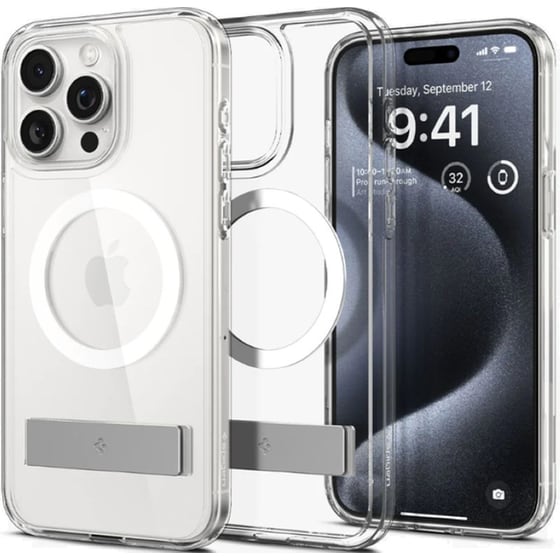 Θήκη Apple iPhone 15 Pro - Spigen Ultra Hybrid S Magfit - Crystal Clear image 0