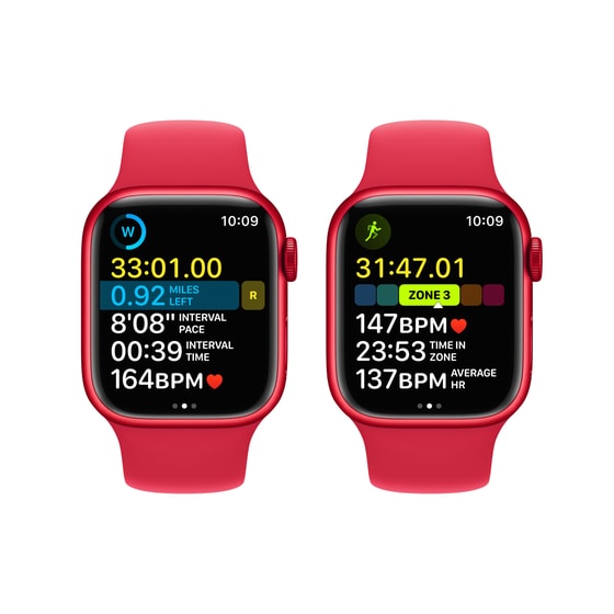 Apple Watch Series 8 (PRODUCT)RED Aluminium 41mm GPS - (PRODUCT)RED Sport Band Regular image 6