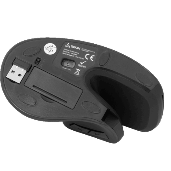Sbox VM-838W Ασύρματο Vertical Ποντίκι Μαύρο image 3