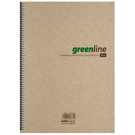 Τετράδιο Σπιράλ Salko Greenline Ριγέ 2Θ 17x25