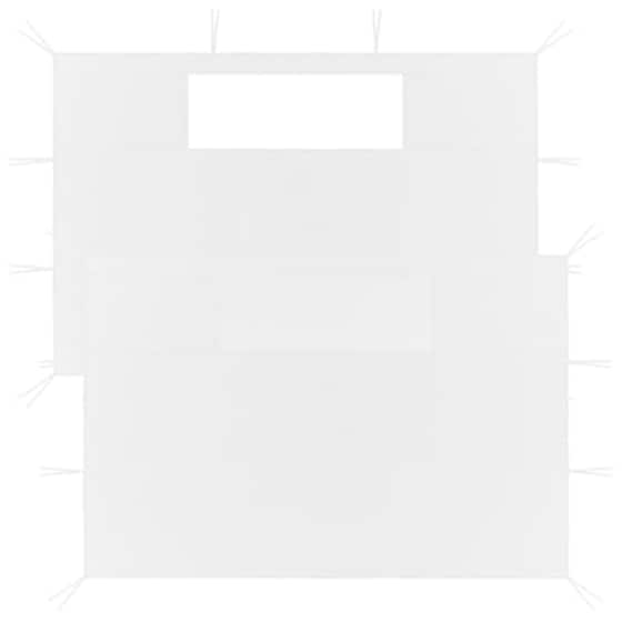 Πλαϊνά Vidaxl Υφασμάτινο για Κιόσκι 2 Τμχ - Λευκό image 1
