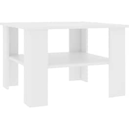 Τραπεζάκι Σαλονιού VidaXL από Μοριοσανίδα 60x60x42cm - Λευκό
