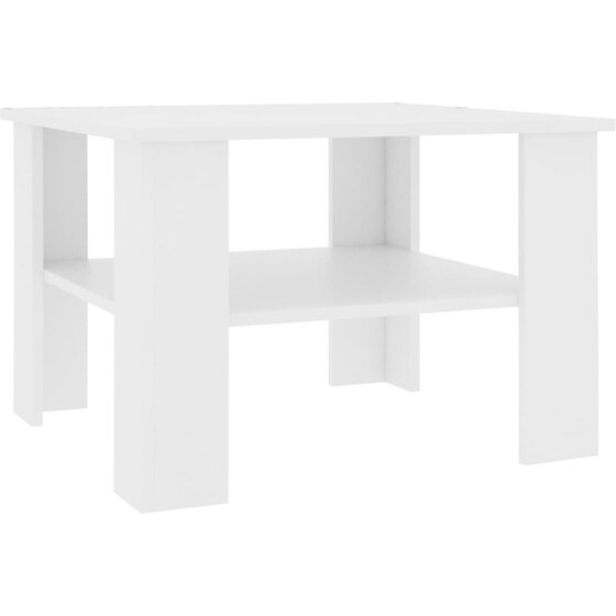 Τραπεζάκι Σαλονιού VidaXL από Μοριοσανίδα 60x60x42cm - Λευκό image 0