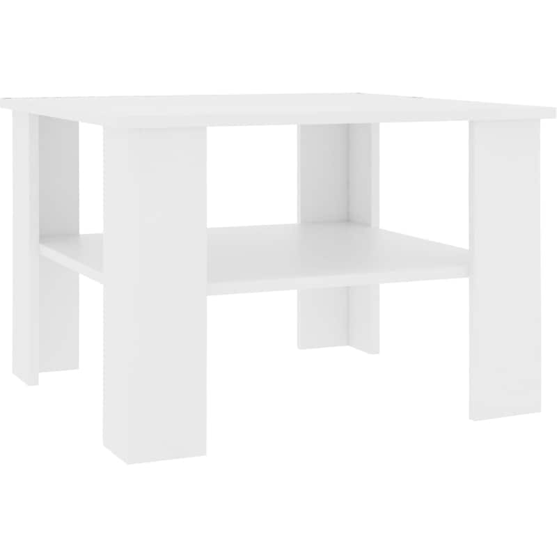 Τραπεζάκι Σαλονιού VidaXL από Μοριοσανίδα 60x60x42cm - Λευκό