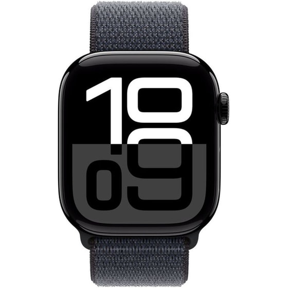 Apple Watch Series 10 GPS 42mm Jet Black Aluminium Case with Ink Sport Loop image 1
