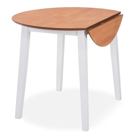 Τραπεζαρία Vidaxl Στρογγυλή Πτυσσόμενη από Mdf 90x75 cm - Λευκή image 3