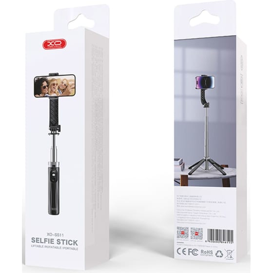 Selfie Stick XO SS11 με Ενσωματωμένο Τρίποδο - Μαύρο image 1