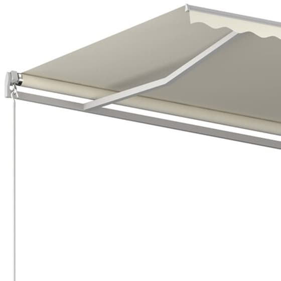 Vidaxl Τέντα Συρόμενη Χειροκίνητη Κρεμ 450 X 350 Εκ. image 5