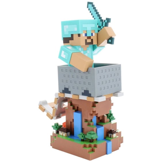 Φιγούρα Βάσης Στήριξης Cable Guys - Minecraft Steve In Diamo Holder (CGCRMC400756) image 1