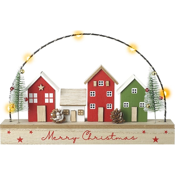Heaven Sends Χριστουγεννιάτικο Διακοσμητικό - Φωτεινά Σπιτάκια Merry Christmas image 0