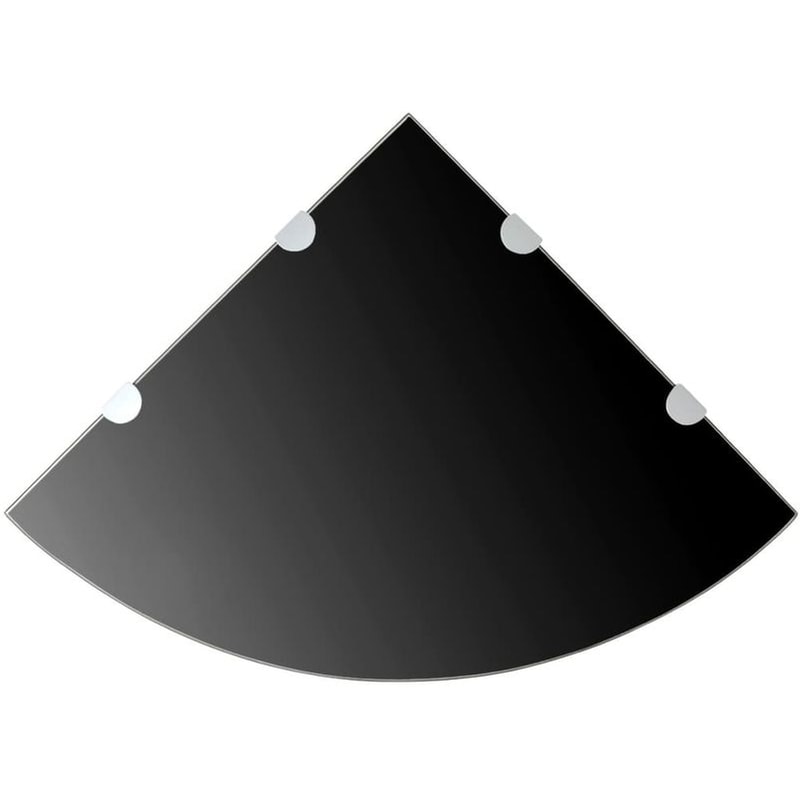 Ράφια Τοίχου VidaXL από Γυαλί 45x0.8x45 cm 2 Tμχ - Μαύρο