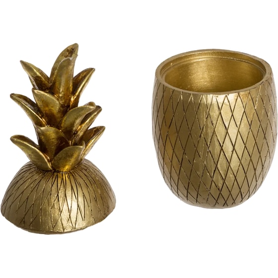 Διακοσμητικό Δοχείο Spitishop Pineapple από Polyresin 9.5x24cm - Χρύσο image 1