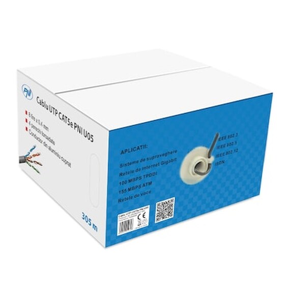 Καλώδιο Utp Cat5e Pni U05 Για Internet 1 Gigabit Και Συστήματα Παρακολούθησης image 0