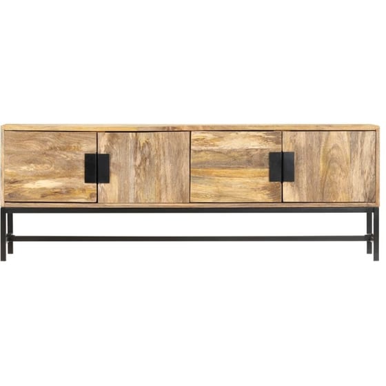 Έπιπλο Τηλεόρασης VidaXL από Ξύλο 140x30x50cm - Μαύρο/Καφέ image 2